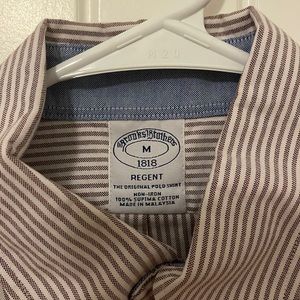 Medium Brooks Brothers Brown bengal strip button down
